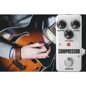 Compressor Guitar Pedal, Mini Effect Processor Fully Analog Circuit Universal for Guitar and Bass, Exclude Power Adapter - KOKKO (FCP2)