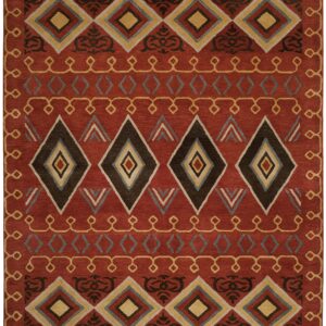 SAFAVIEH Heritage Collection Area Rug - 9' x 12', Red & Multi, Handmade Traditional Oriental Wool, Ideal for High Traffic Areas in Living Room, Bedroom (HG404A)