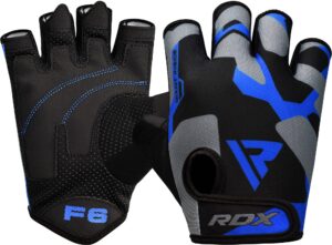 rdx weight lifting gloves gym fitness workout, anti slip padded palm elasticated strength training equipment men women half finger exercise bodybuilding calisthenics cycling rowing climbing