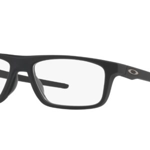 Oakley Men's OX8127 Pommel Rectangular Reading Glasses, Satin Black, 53mm + 1