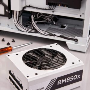 Corsair RM850x White Series Full Modular 80PLUS Gold ATX Power Supply Unit - White