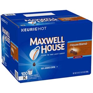 Maxwell House House Blend Medium Roast K-Cup Coffee Pods (100 Pods)