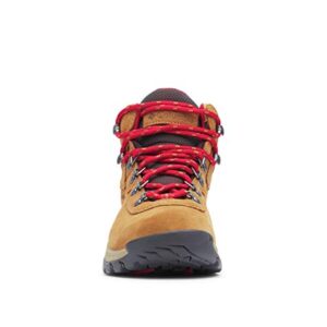 Columbia womens Newton Ridge Plus Waterproof Amped Hiking Boot, Elk/Mountain Red, 8.5 Wide US