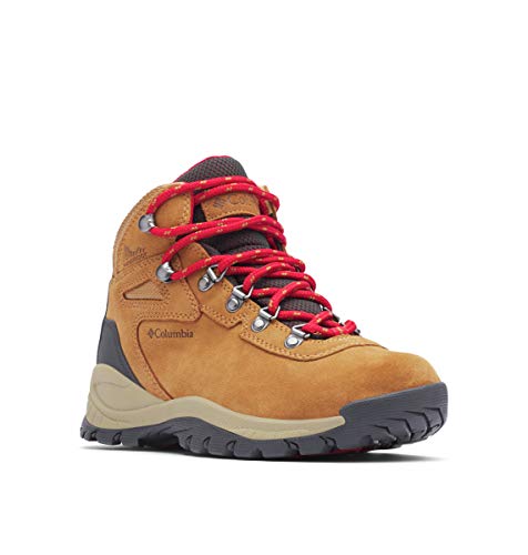 Columbia womens Newton Ridge Plus Waterproof Amped Hiking Boot, Elk/Mountain Red, 8.5 Wide US