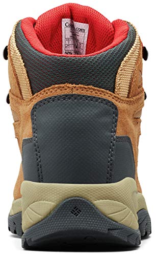 Columbia womens Newton Ridge Plus Waterproof Amped Hiking Boot, Elk/Mountain Red, 8.5 Wide US