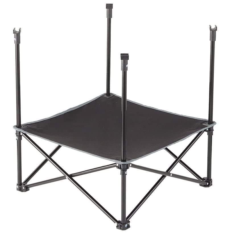 Portable Folding Picnic Table with Bench Storage for Tailgating - Black