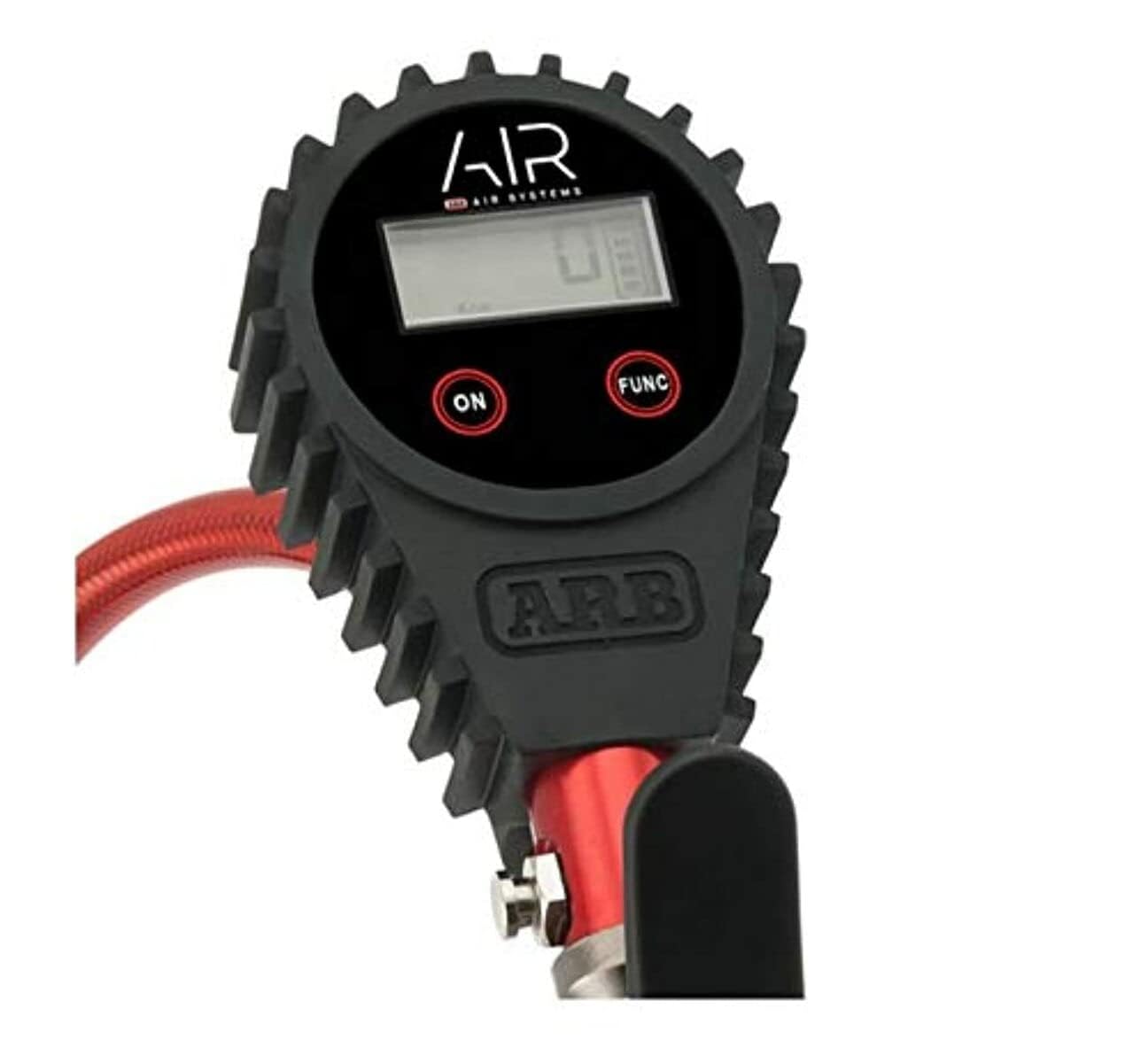 ARB ARB601 Digital Tire Pressure Gauge with Braided Hose and Chuck, Inflator and Deflator 25-75 PSI Readings