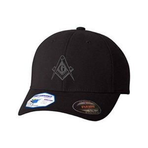 mason gray thread flexfit® adult pro-formance® branded hat black large/x-large