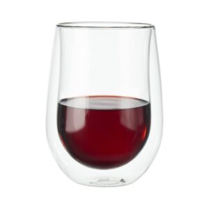 zwilling j.a. henckels double-wall red wine glass set, 12 fl. oz