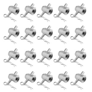 ottff 20pack half conical coupler with clips pins for stage truss trusses bed plate fit f31, f32, f33, f34