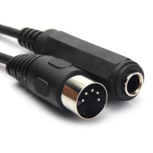 MOBOREST 6.35mm(1/4) TRS to 5-Pin DIN MIDI Cable Adapter Connect an Speaker