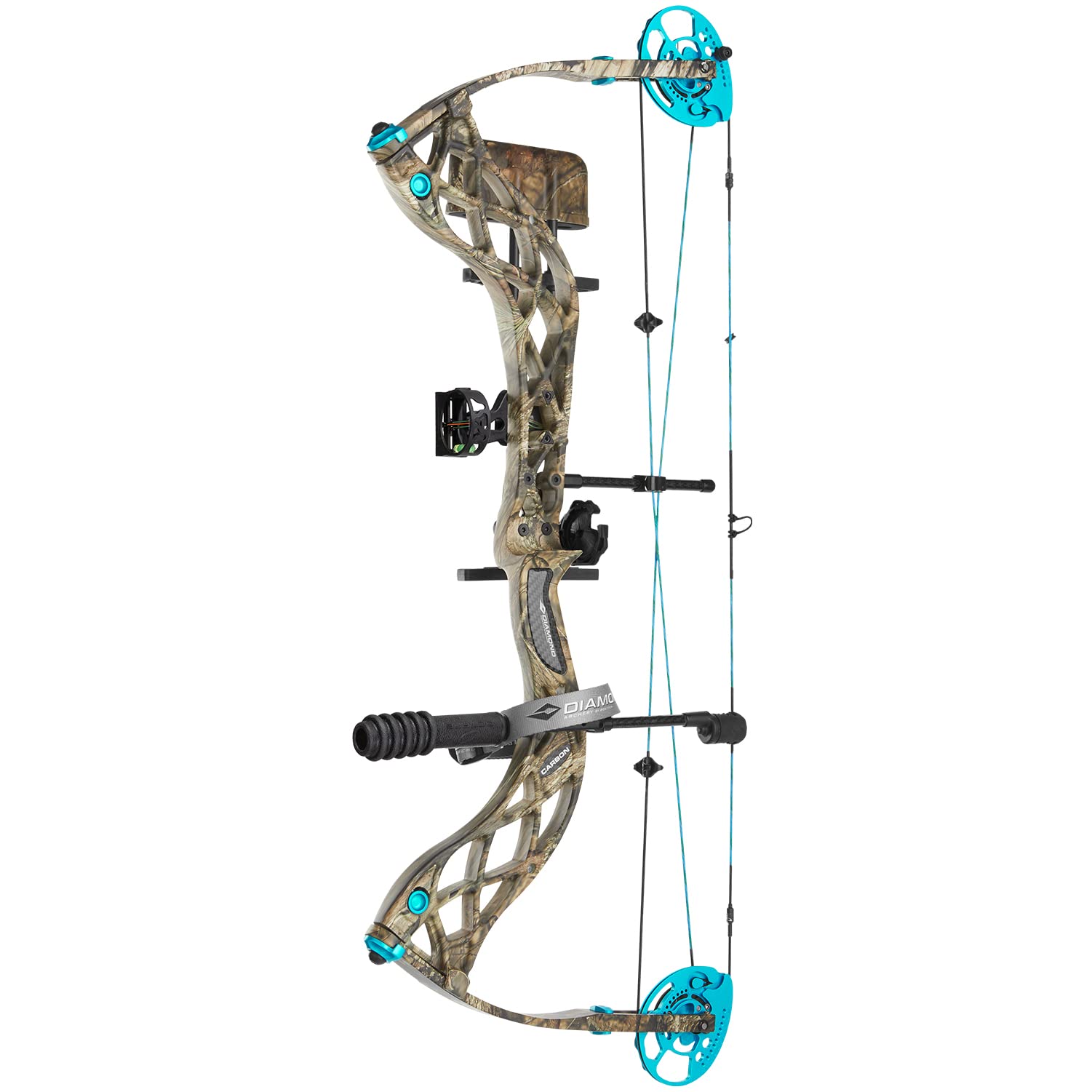 Diamond Archery Carbon Knockout Compound Bow - 3.2 LBS, 30" ATA, 22.5" - 27" Draw Length, 302 FPS, Left Hand 40 LBS, Mossy Oak