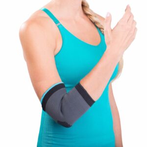 donjoy advantage elastic elbow sleeve for strains, sprains, swelling, panels for free movement