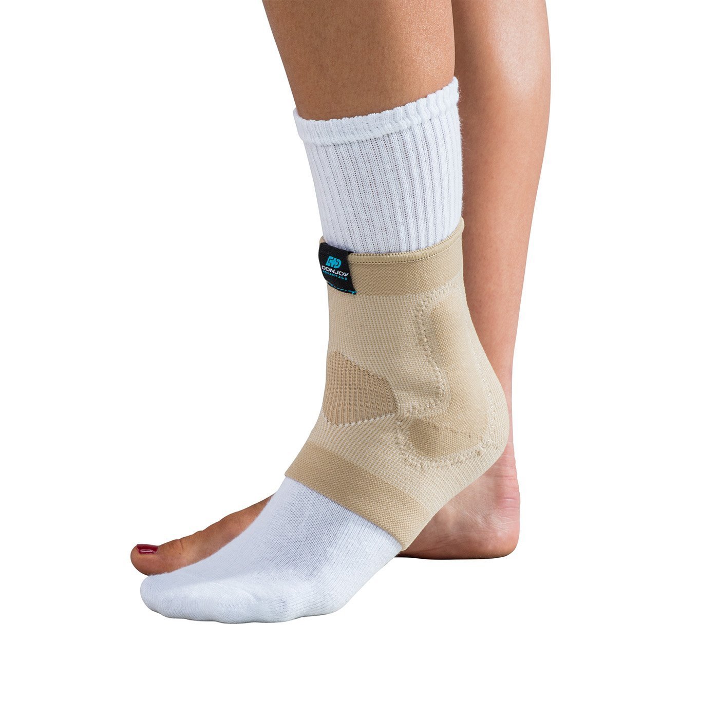 DonJoy Advantage DA161AV02-TAN-M Deluxe Elastic Ankle for Sprains, Strains, Swelling, Tan, Medium fits 8.5", 9.5"