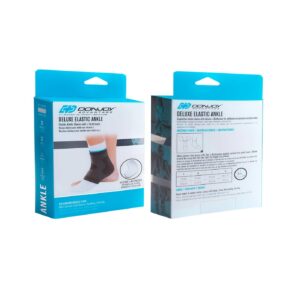 DonJoy DA161AV02-BLK-S Deluxe Elastic Ankle for Sprain, Strain, Swelling, Black, Small fits 7.75", 8.5"