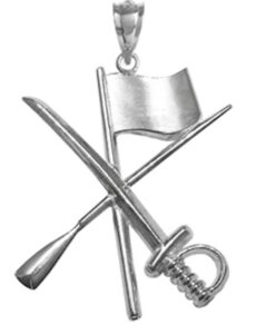 color guard flag rifle saber silver charm