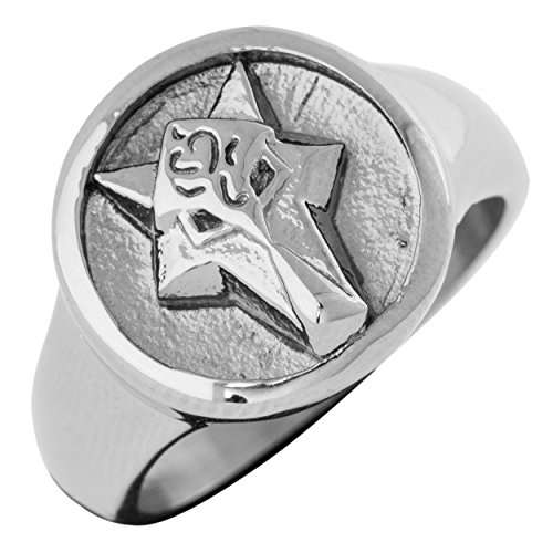 Akitsune Ferus Ring | Fox Design Ring Women Men Signet Ring Stainless Steel - Silver - US 11