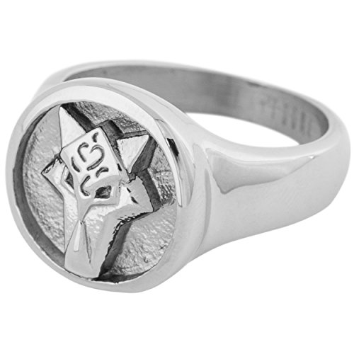 Akitsune Ferus Ring | Fox Design Ring Women Men Signet Ring Stainless Steel - Silver - US 11