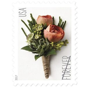 USPS Forever Stamp: Celebration Corsage and Boutonniere Combination Package (5 Sheets of Each)