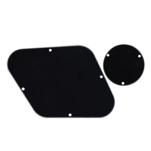 FLEOR 3Ply Black Pickguard Back Plate Screws Set & Switch Ring & Truss Rod Cover Plate & Black Bracket Fit Gibson Les Paul Pickguard Replacement