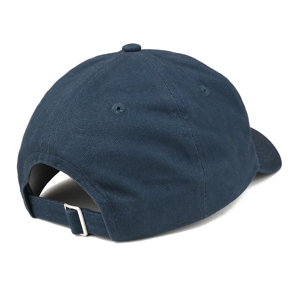 Trendy Apparel Shop Number 1 Uncle Embroidered Low Profile Soft Cotton Baseball Cap - Navy