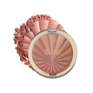 milani color harmony blush palette - berry rays (0.3 ounce) vegan, cruelty-free powder blush compact - shape, contour & highlight face with 4 matte shades