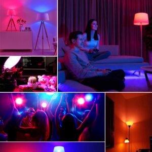 OMTO MR16 3W RGB Color Changing Spotlight with IR Remote Control Mood Ambiance Lighting Colorful LED Light Bulbs,Landscape Lighting Dimmable 12V (Pack of 5)