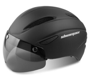 shinmax bike helmet for men women, bicycle helmet with detachable magnetic goggles for adult road biking mountain cycling helmet (bc-001)