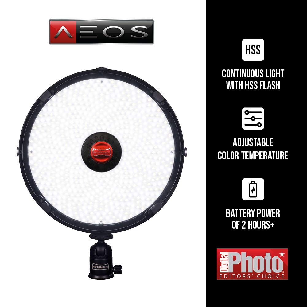 Rotolight AEOS, Bi-Color Continuous Location LED Light & High-Speed Sync Flash (HSS)