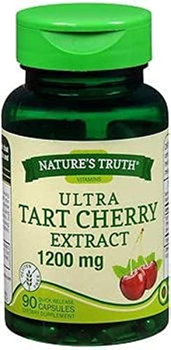 Nature's Truth Ultra Tart Cherry 1200 mg Dietary Supplement Quick Release Capsules - 90 ct, Pack of 2