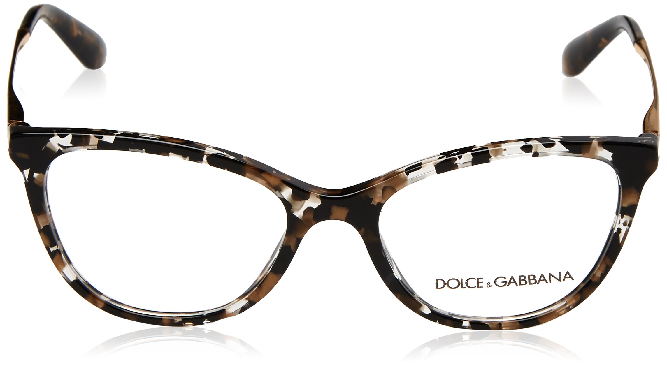 Dolce & Gabbana DG 3258-911 Eyeglasses, Black/Gold w/Demo Lens 54mm