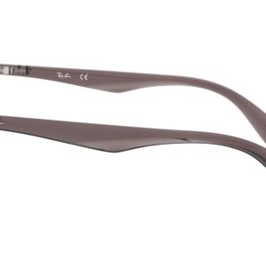 Ray-Ban RX7047 Rectangular Prescription Eyeglass Frames, Transparent on Grey/Demo Lens, 54 mm