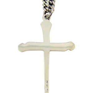 Sterling Silver Spike Nail Cross Pendant, 1 3/8 Inch