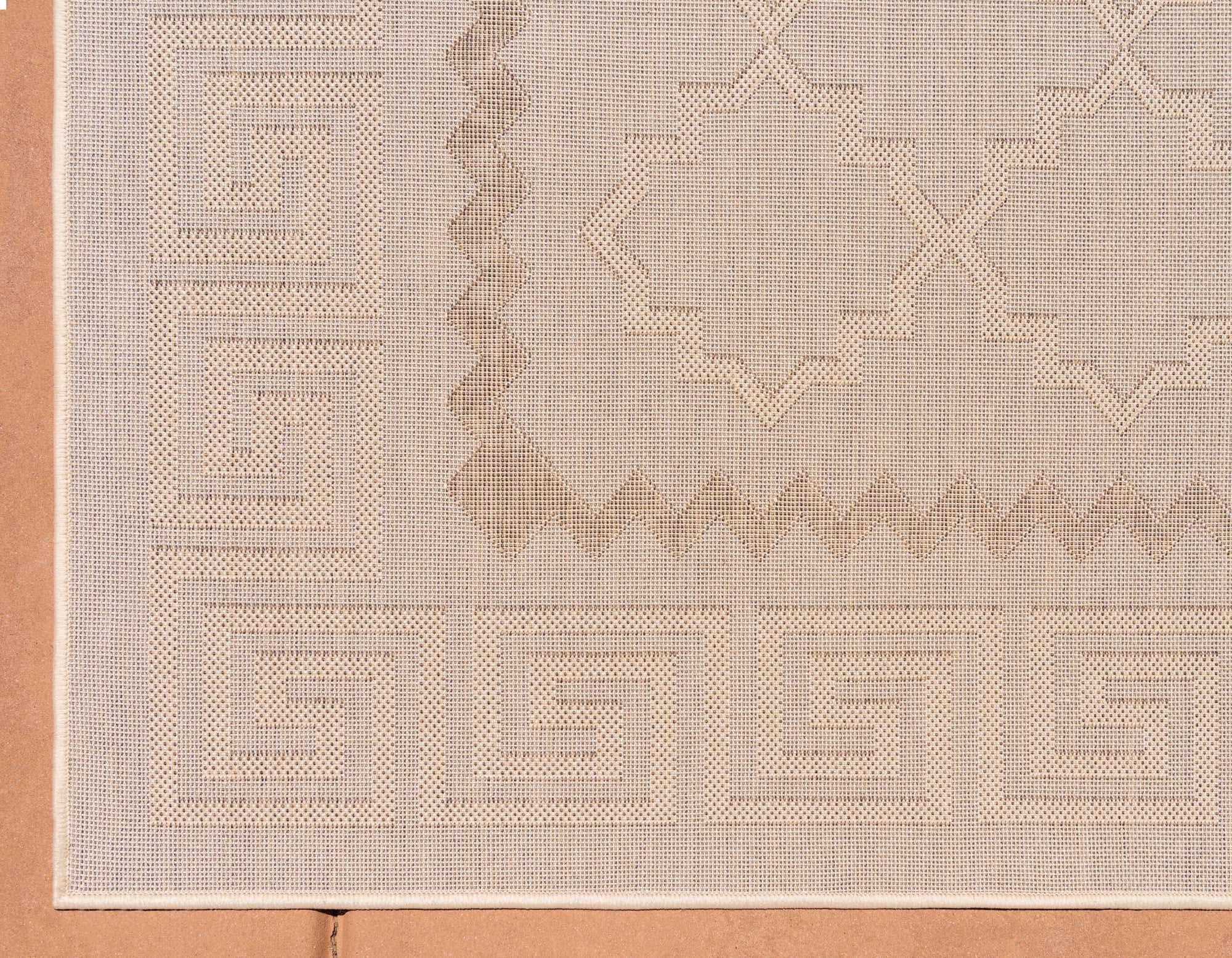 Unique Loom Outdoor Trellis Collection Area Rug - Stars (6' 1" x 9' Rectangle, Beige/ Brown)