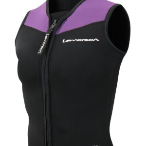 Lemorecn Wetsuits Top Premium Neoprene 3mm Zipper Diving Vest (2095purple10)