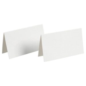 100 Pack Place Cards for Table Setting - Blank Name Cards for Wedding, Baby Showers, Banquets, Reserved Seating (3.5 x 2 In)