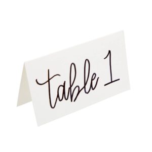 100 Pack Place Cards for Table Setting - Blank Name Cards for Wedding, Baby Showers, Banquets, Reserved Seating (3.5 x 2 In)