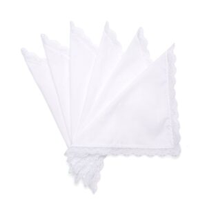 selected hanky women's wedding handkerchief with lace, ladies hankies for embroidery and wedding