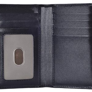 YUHAN PRETTY Slim Thin ID/Credit Card Holder Leather Bifold Front Pocket Wallet RFID Blocking (Black)