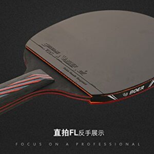 1pcs Black Carbon King 9.8 Training or Game Table Tennis Racket Ping Pong Paddle+1pcs Racquet Bag+3pcs Table Tennis+2Protective Film (TC2-SHORT)