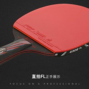 1pcs Black Carbon King 9.8 Training or Game Table Tennis Racket Ping Pong Paddle+1pcs Racquet Bag+3pcs Table Tennis+2Protective Film (TC2-SHORT)