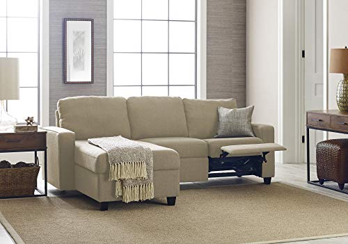 Serta Palisades Reclining Sectional with Left Storage Chaise - Beige