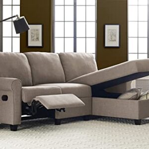 Serta Copenhagen Reclining Sectional with Right Storage Chaise - Oatmeal