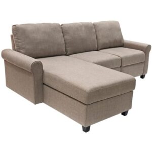 serta copenhagen reclining sectional with left storage chaise - beige