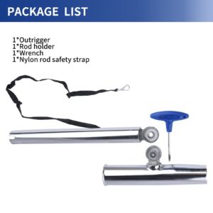 316 Stainless Steel Outrigger Fishing Rod Holder Adjustable for Marine Boat Yacht