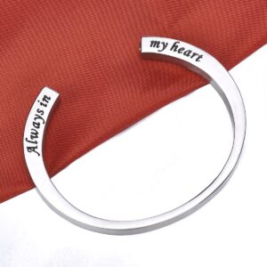 Cremation Urn Bracelet Engraved Always in My Heart Memorial Stainless Steel Waterproof bracelet