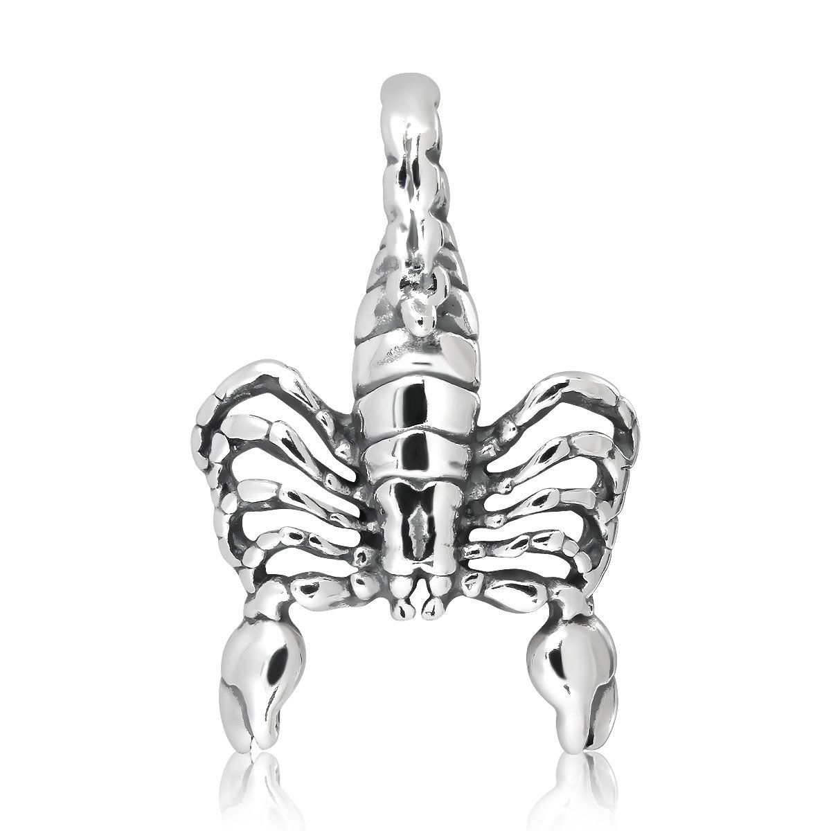 WithLoveSilver 925 Sterling Silver Zodiac Horoscope Scorpio Sign The Scorpion (24Oct–22Nov) Pendant