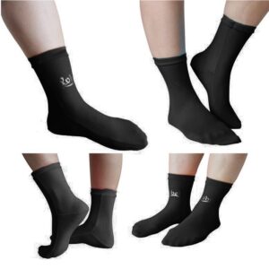 Bren SL Store Water Sports Swimming Dive Socks Neoprene Diving Swimming Fin Boot Socks, Black