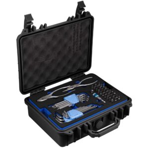 Powerbuilt 83 Pc. 420J2 Stainless Steel Marine Boat Repair Tool Set, Drivers, Pliers, Wrenches, Mallet, Bit Driver/Bits, Sockets, Watertight Shock Resistant Case with Lift-Out Foam Tool Trays - 642411