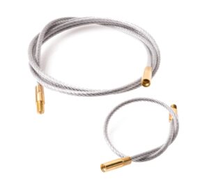 breakthrough clean flexible pull-through cleaning cable - set of 33 and 8" cables with #8/32 brass threading - accessory for gun cleaning kit - rifle and handgun care and maintenance